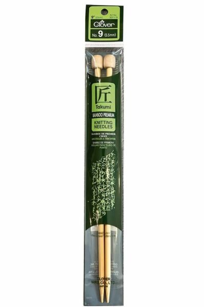 Aguja recta corta de bambú de 5.5 mm